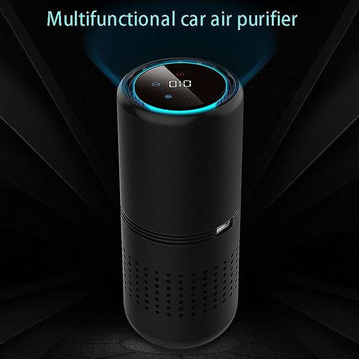Air Purifier Air Car Air Purifier Infrared Sensor Air Cleaner for Car Home Office(Black)