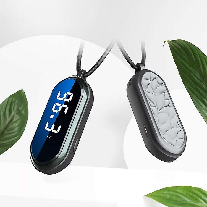 Air Purifier Mini Portable Temperature and Humidity Test Shows 10 Million Negative Ion Hanging Neck
