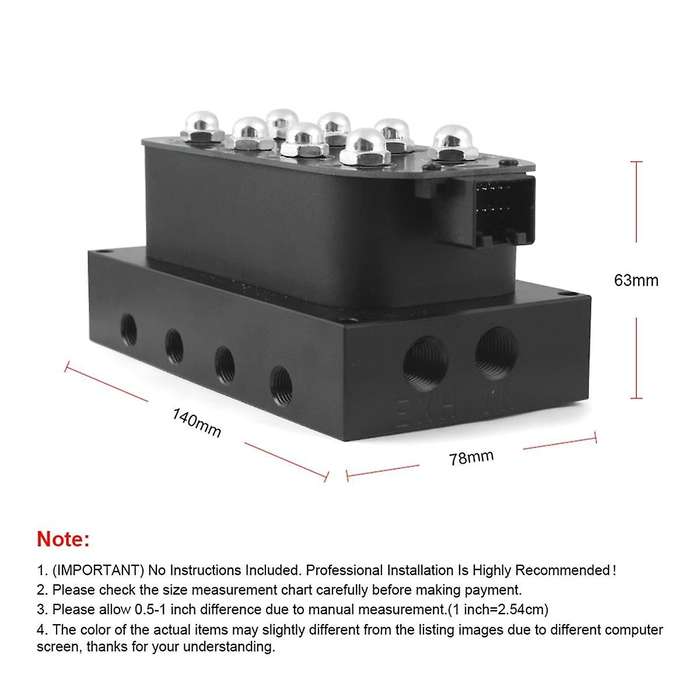 Air Ride Suspension Manifold Valve Solenoid Valve 1/4 1/8Inch NPT Fast Air Bag Control Fbss VU4 (0-