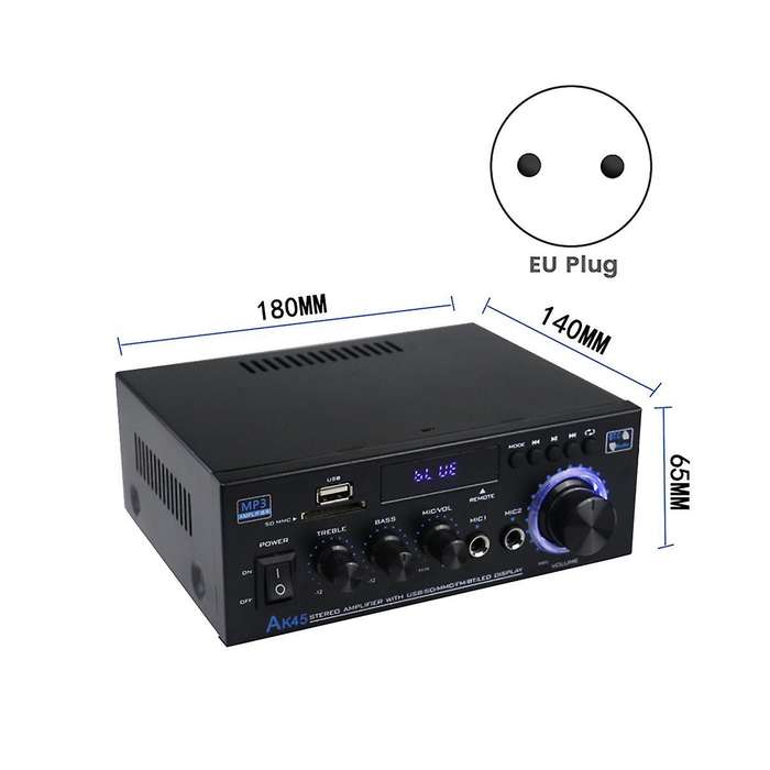 Ak45 Digital Power Amplifier Power Amplifier Audio Two-channel Power Amplifier Auto Supplies Eu Plug