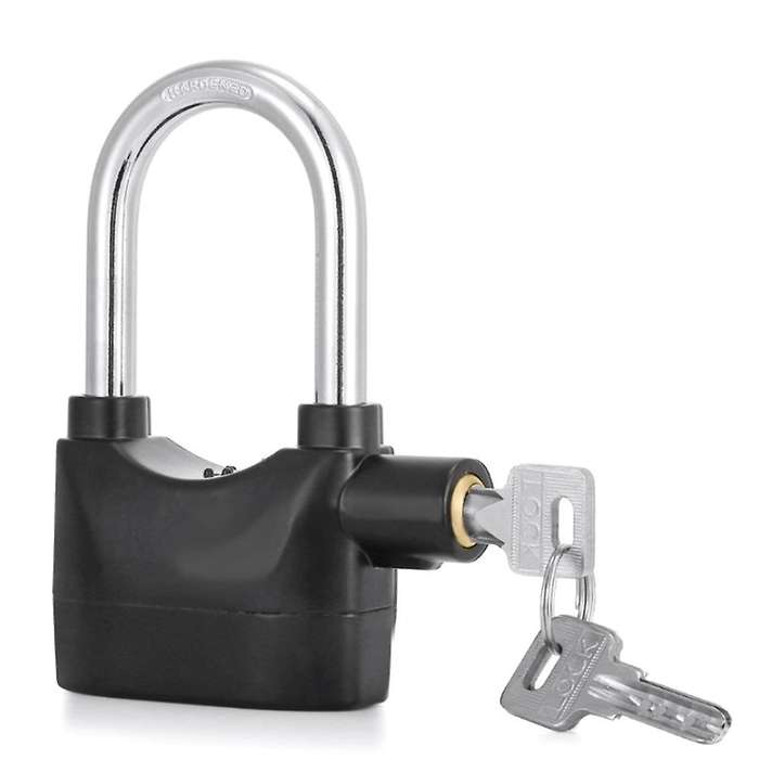 Alarm Lock, Universal Security Anti-Theft Padlock 110Db Waterproof Siren Alarm Lock Keyed Padlock fo