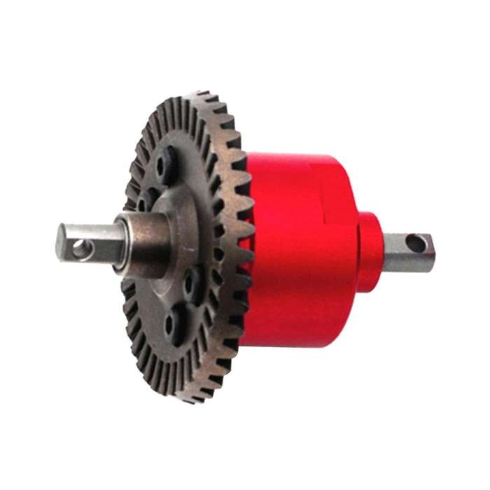 All Metal Front Rear Differential for Slash VXL Stampede HQ727 1/10 RC Car Upgrade Parts,Red