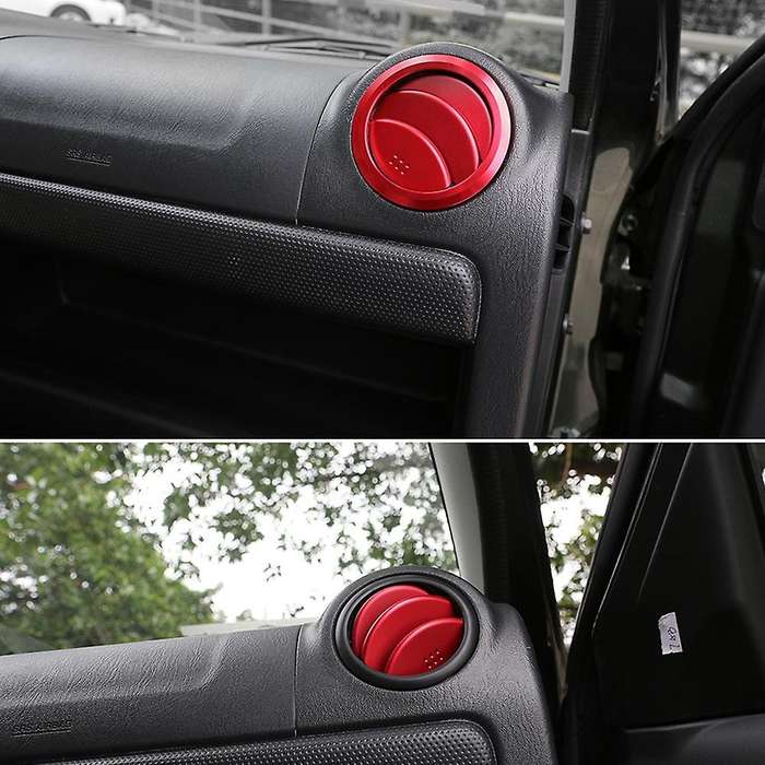 Aluminum Decoration Cover Trim Air Conditioning AC Vent Outlet Ring Sticker for Jimny Car Accessorie