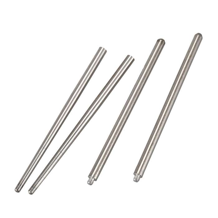 Aluminum Pen Shape Shell Stainless Steel Folding Travel Chopsticks,silver