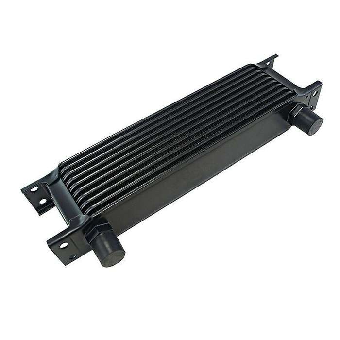 Aluminum Radiator 10 Rows British Type Car Engine Cooling Radiator Replacement Universal Cooler Blac