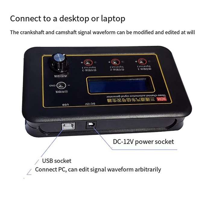 Am-3ch Three Channel Automobile Signal Generator Crankshaft Camshaft Sensor Simulator Car Ecu Compu
