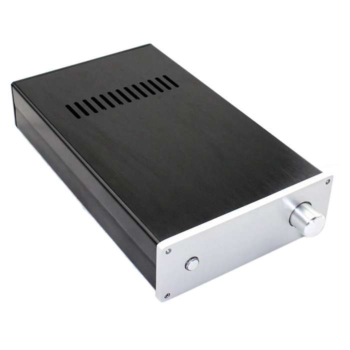 Amplifier Housing,lm3886 All Aluminum Amplifier Chassis Diy Audio Amplifier Housing with Power Outl