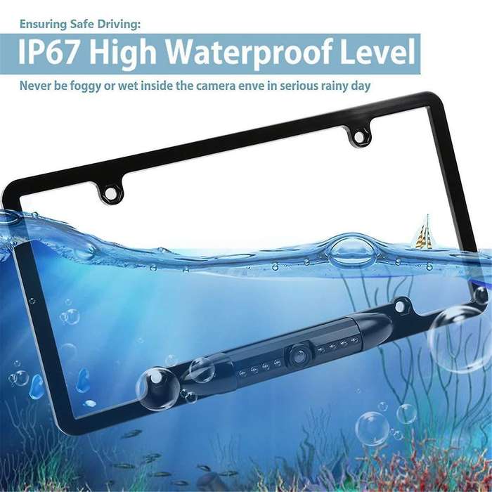 American License Plate Frame Reversing Camera CCD Night Vision Reversing Rear View Camera for Car/Su