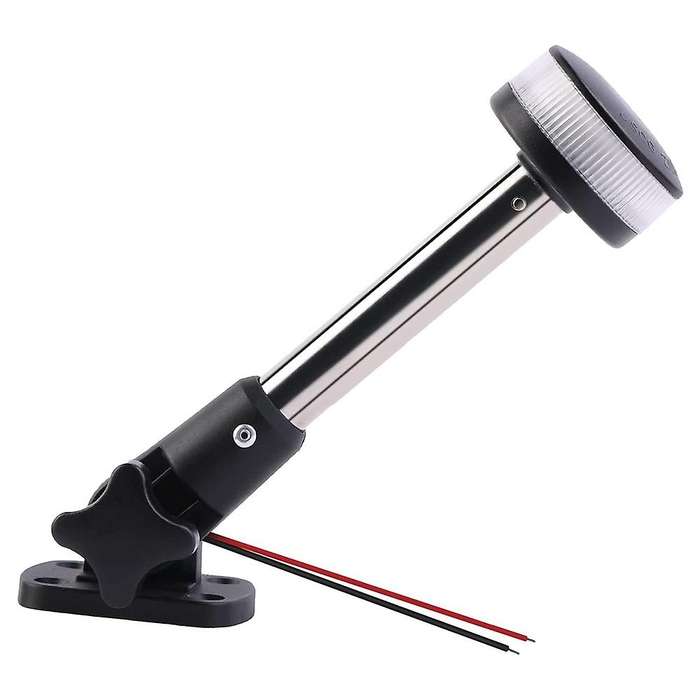Anchor Light LED Marine Stern Light for Boat All Around Light White Adjustable Fold Down Stainless S