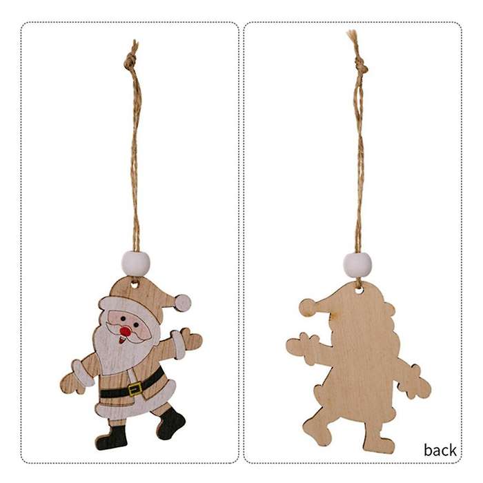 Angel Christmas Ornaments,angel -santa- Ornaments Christmas Hanging Wooden Ornaments for Christmas