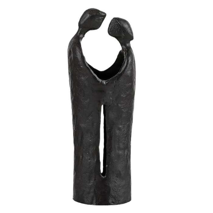 Anniversary Her - Romantic Couple Statue Resin Decorative Black Abstract Small Figurines