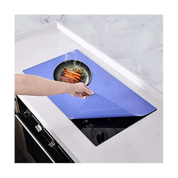 Anti- Silicone Anti-scratch Protector for Induction Cooktop, Blue (52 X 78 Cm)