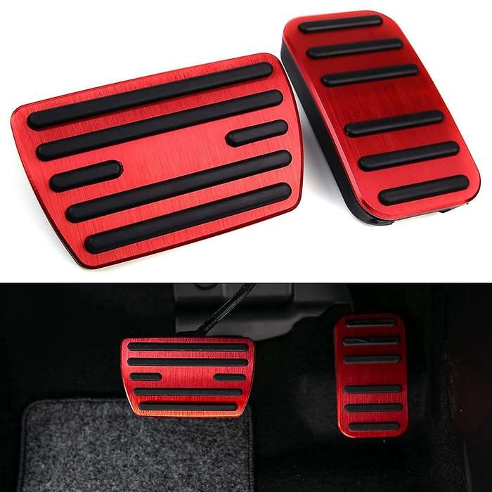 Anti Foot Pedal Covers Gas Brake and Accelerator Pedal Pad for Accord Odyssey Pilot Accessories,Red