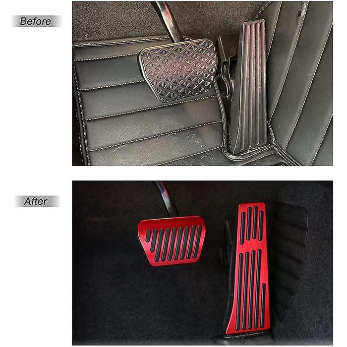 Anti- Foot Pedals Aluminum Brake and Gas Accelerator Pedal Cover Pad for 1 2 3 4 5 6 7 Series X3 X4