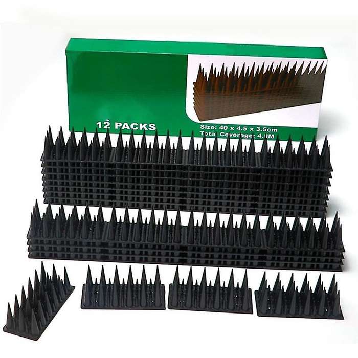 Anti-Bird Thorn Plastic Bird Thorn 12 Pieces 4.8 Meters Anti-Bird Nail Squirrel Deterrent Can Repel