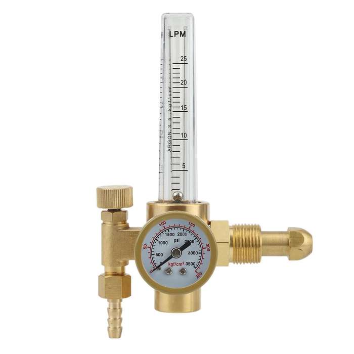 AR-191-03 All Copper External Thread Pressure Reducer, Gauge Pressure Gauge