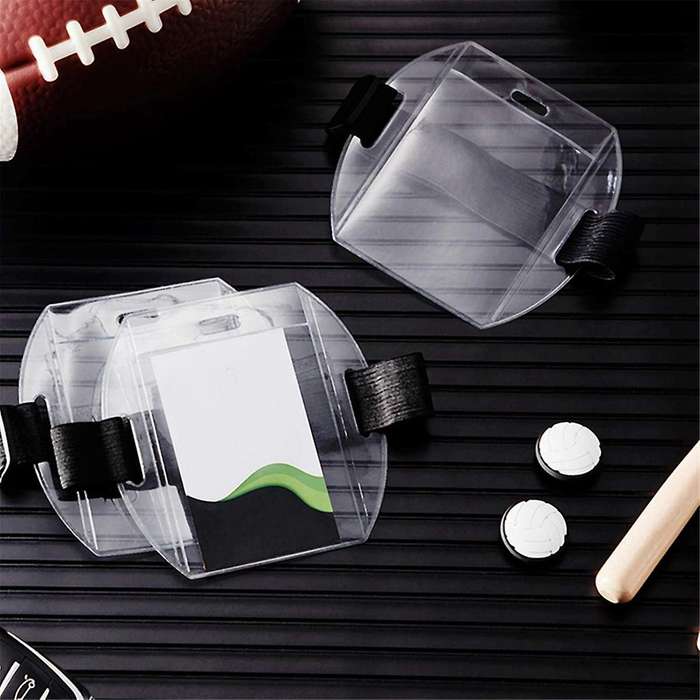 Arm Badge Holder Armband ID Card Badge Holder with Adjustment Buckle Universal Size for Work Passes