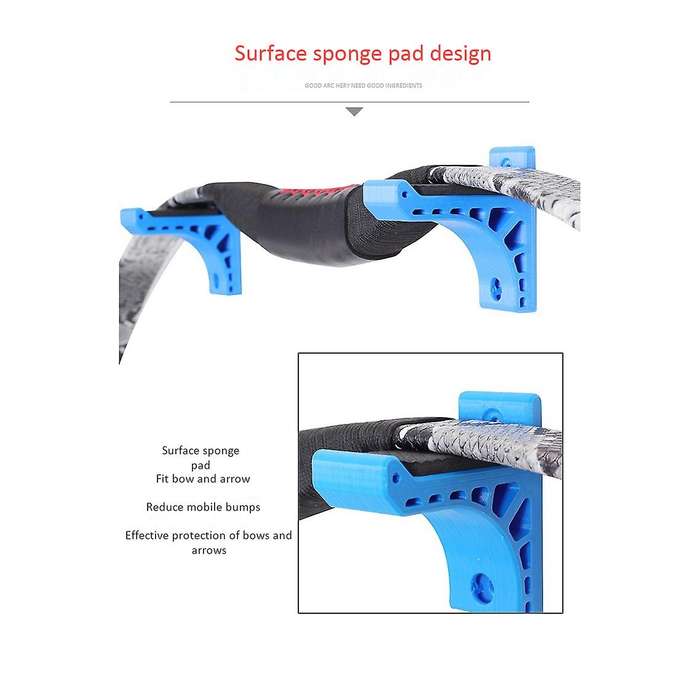 Archery Bow Recurve Bow/Traditional Bow Wall Mount Storage Rack Display Wall Hanging Blue