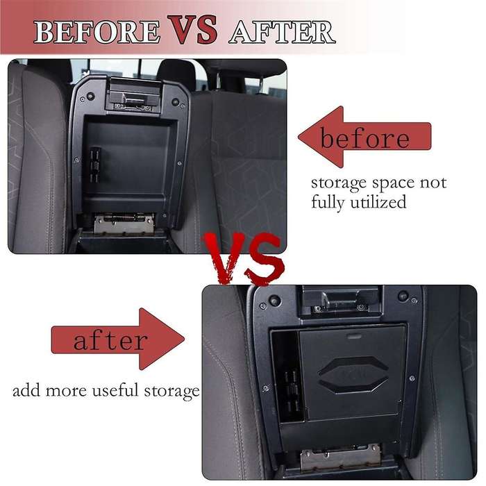 Armrest Hidden Storage Box for 2016-2023 Accessories Center Console Organizer Compartment Insert Tr