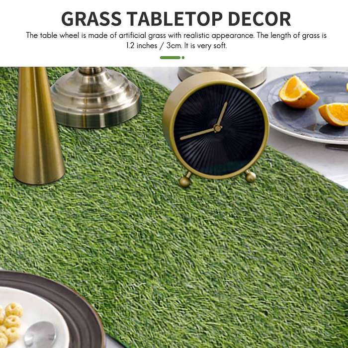 Artificial Grass Table Runners Carpet Roll Synthetic Grass Table Runner 12 x 108 Inch Grass Tableto