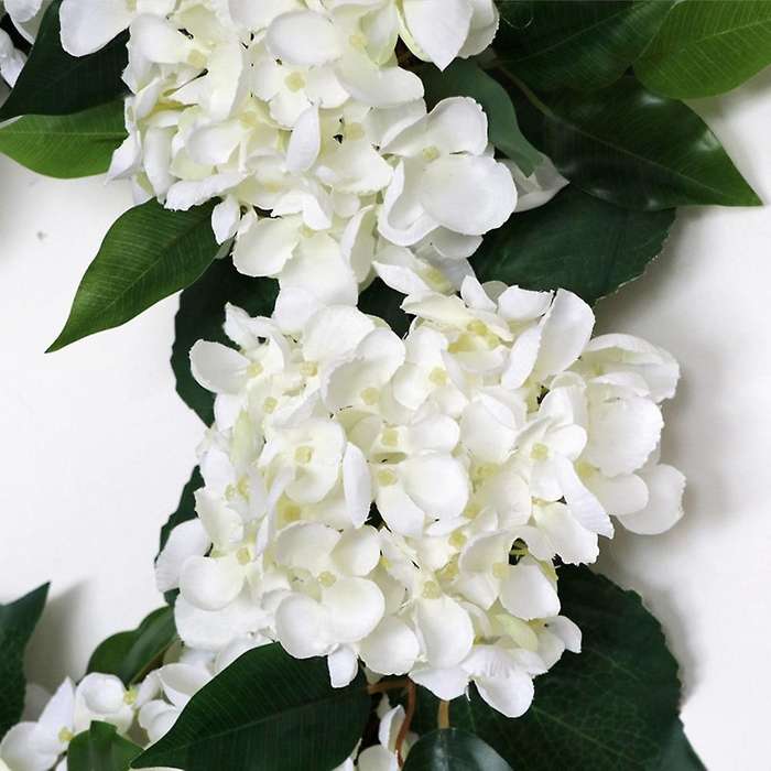 Artificial Hydrangea Wreath Spring Summer Wreath for Farmhouse Home Wedding Party Wall Windows Outdo