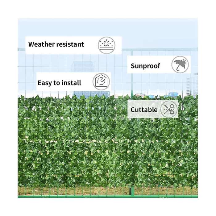 Artificial Hedges Fence, Greenery Backdrop, Artificial Ivy Privacy Fence and Faux Ivy Vine Leaf Dec