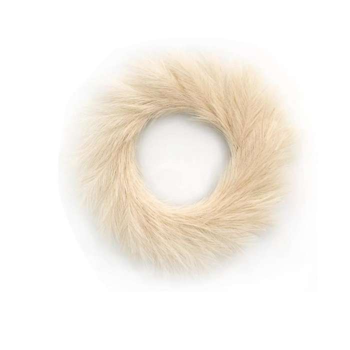 Artificial Pampas Grass Wreath, 22inch Faux Pampas Grass Decor Boho Decoration (beige)