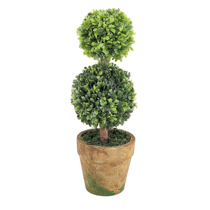 Artificial Plastic Trees In Pots Plant Potted Decor Garden Yard Indoor Outdoor Pattern:Two Ball