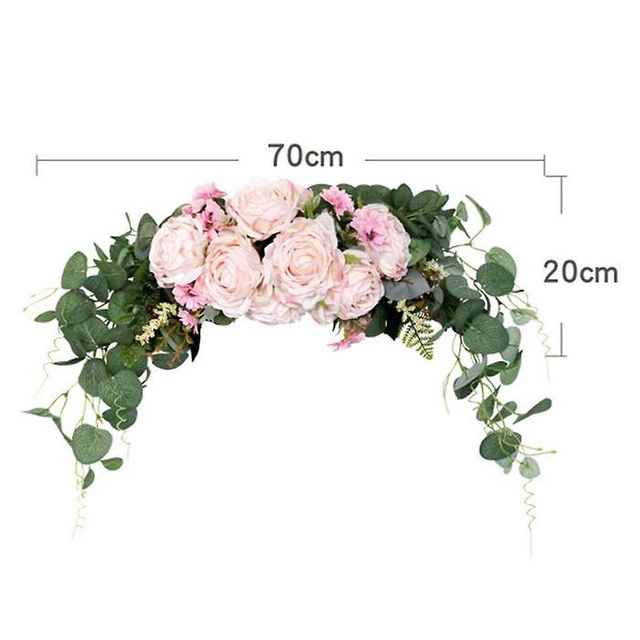 Artificial Rose Flower , Faux with Pink Flowers for Front Door Arch Wedding Party Mirror Tabletop Ch