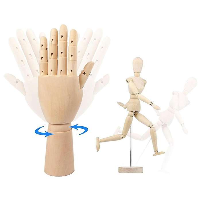 Artists Wooden Drawing Figure Mannequin Human People Dolls Figure Manikin Supplies Stop Motion Figur