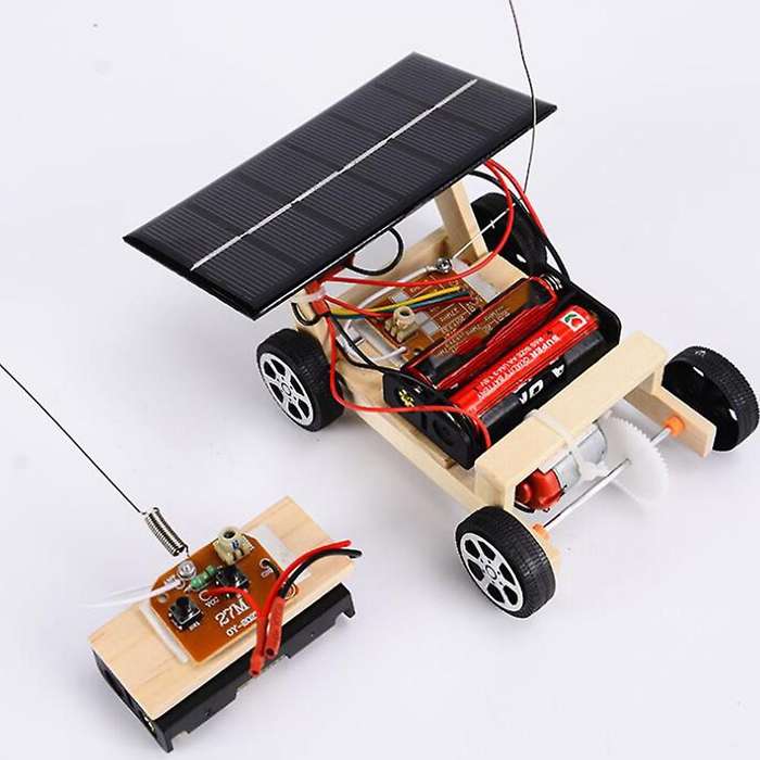 Assemble Solar Car Remote Control RC Car Educational Toys DIY Science Technology Car Toys Set for Ch