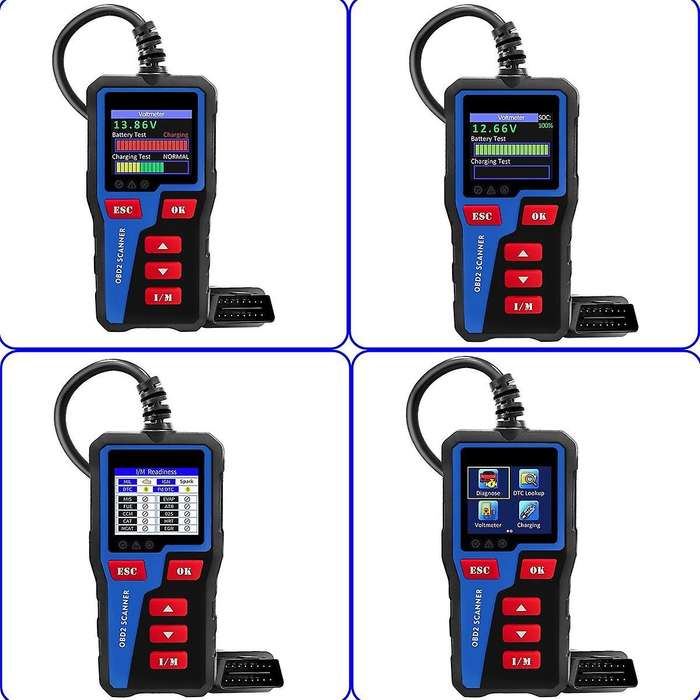 At300 Car Obd2 Scanner Diagnostic Tool Code Reader Engine Cranking Charging Test for Obdii Vehicles