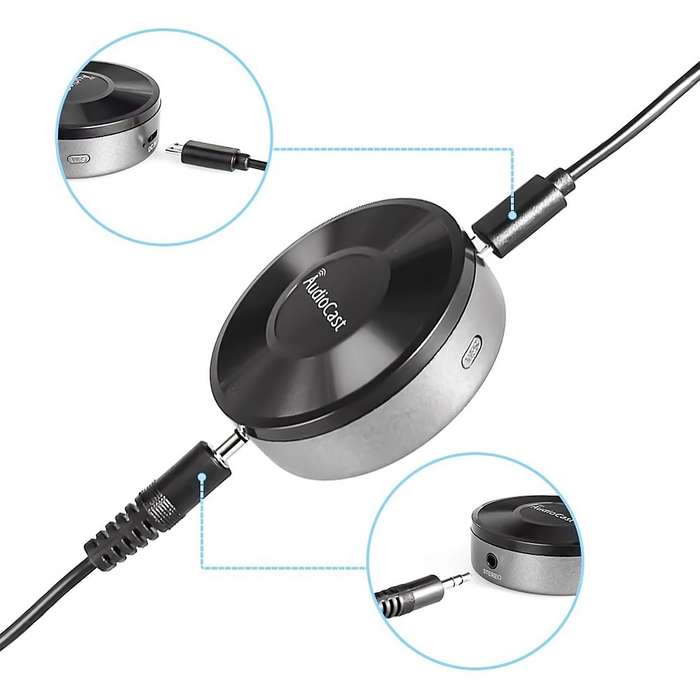Audiocast Dlna Airplay Adapter Wireless Wifi Music Audio Streamer Receiver Audio Music Speaker For