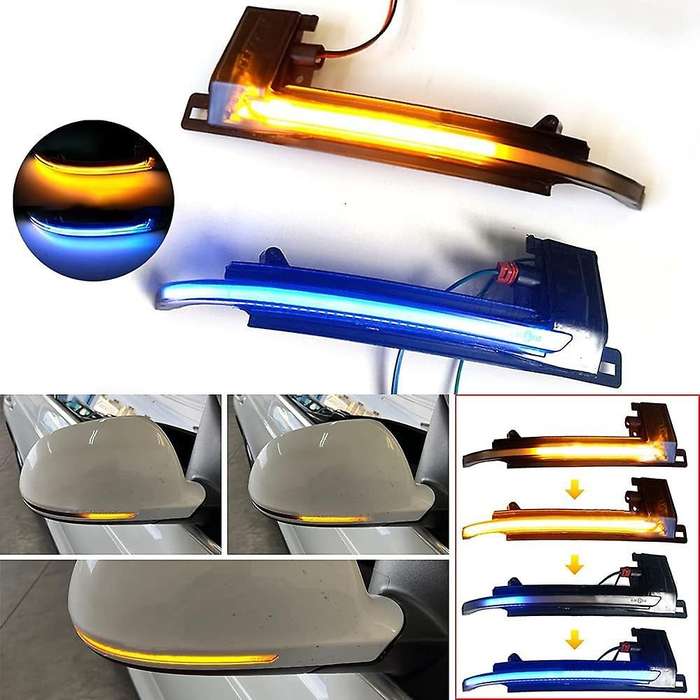 Auto Accessories Side Mirror Turn Signal Lamp Dynamic Blinker for A3 8P A4 A5 B8 Q3 A6 C6, Dynamic Y