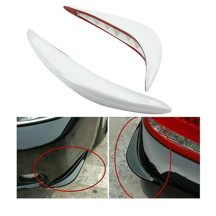 Auto Car Universal Accessories Bumper Corner Guard Cover Anti Scratch Protector Sticker White