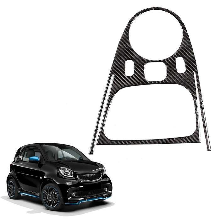 Auto Carbon Fiber Central Gear Shift Panel Control Panel Decal Interior Modification for Smart 453 F