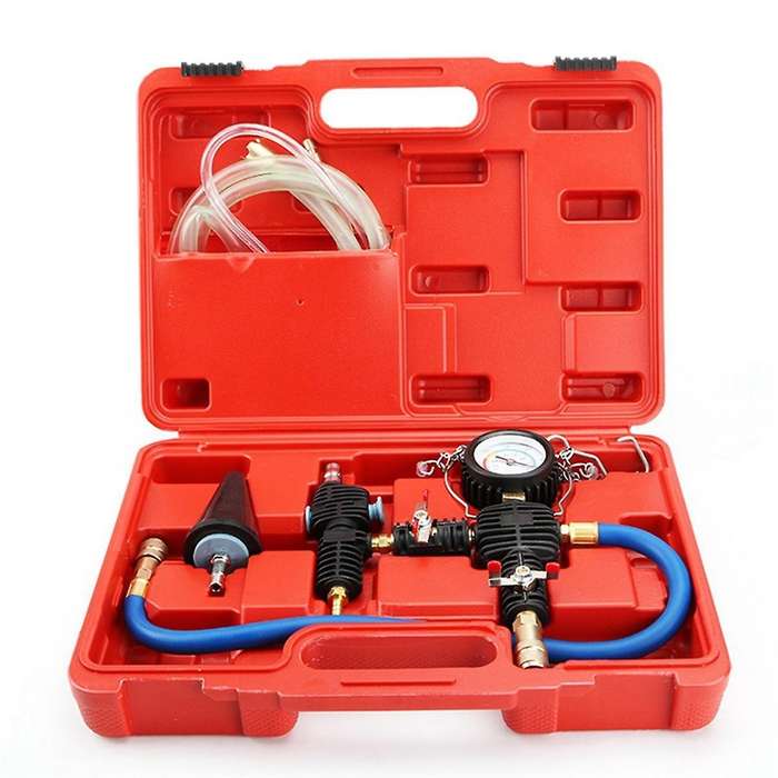 Auto Engine Cooling System Vacuum Purge Coolant Refill Tool, Universal Replace Tool Set with Hose fo