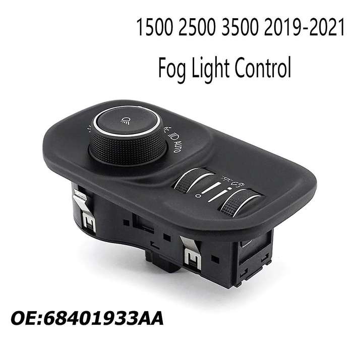 Auto Headlight Switch 8Pins Fog Light Lamp Control Switch for Ram 1500 2500 3500 2019-2021 68401933A