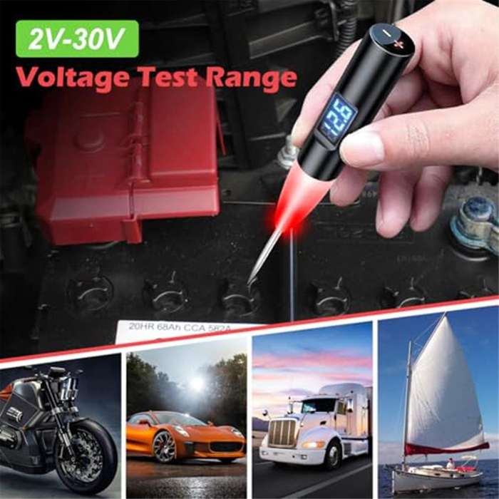 Auto Led Test Light 2-30v Digital Display Fuse Tester Circuit Tester with Polarity Indicate Car Rep