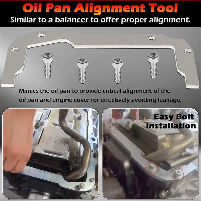 Auto Oil Line Diverter and Front and Rear Cover Oil Pan Alignment Tool for Engines 5.3 5.7 6.0 6.2L