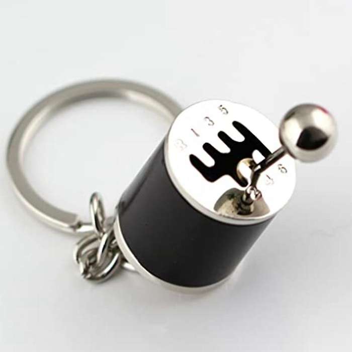 Auto Parts Model 6-Speed Manual Transmission Shift Lever Keychain Key Ring