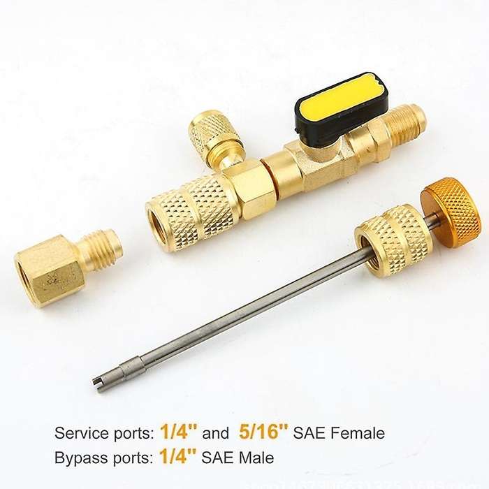 Auto Parts Valve Core Remover Detacher 1X(R410A R22 Valve Core Remover Installer Tool with Dual Size