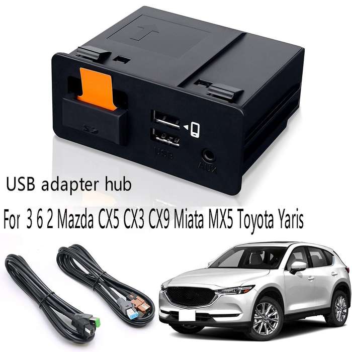 Auto Usb Adapter Hub for -carplay Android Tk78-66-9u0c for 3 6 2 Cx5 Cx3 Cx9 Miata Mx5 Yaris