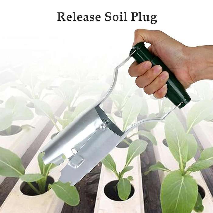 Automatic Transplanter Garden Hand Bulb Planter Tool with Depth Soil Release Planting Tool for Digg