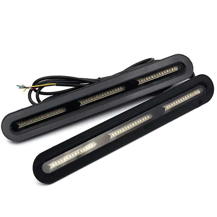 Automobile 60LED Rear Glass LED Water Turn Signal Driving Flashing Brake Tail Light