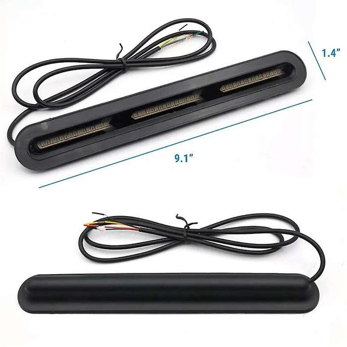 Automobile 60LED Rear Glass LED Water Turn Signal Driving Flashing Brake Tail Light