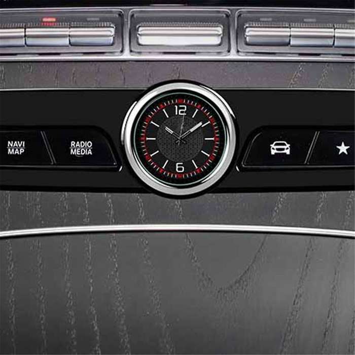 Automobile Central Control Clock Central Control Decoration Clock for Black Car Interior Decoration
