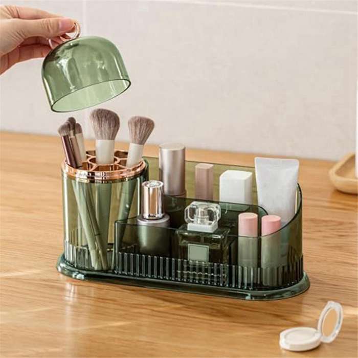 Makeup Organizer for Vanity,Skincare Organizer with Makeup Holder Organizer,Partitioned Storage Cos