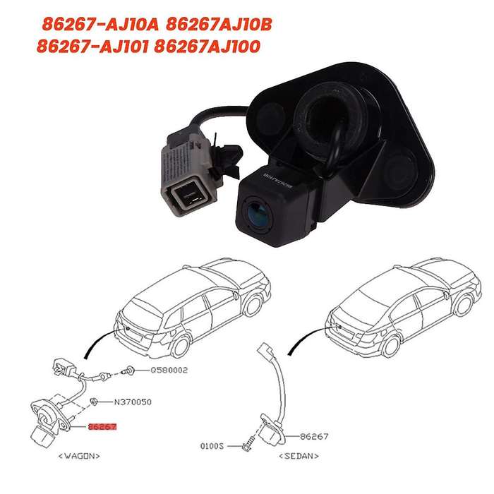 Male Plugs Rear View Camera 86267-AJ10B 86267-AJ10A for Legacy 10-14 86267AJ101 Back-Up Assist Camer