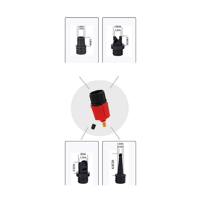 Manner Sup Paddle Air Nozzle Air Valve Rubber Boat Canoe Changeover Car Pump Adapter Multi Connecto